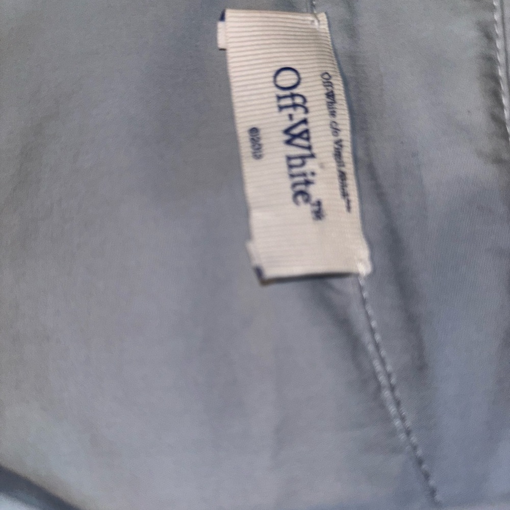 Off-White Light Blue Button-Down Shirt - image 4